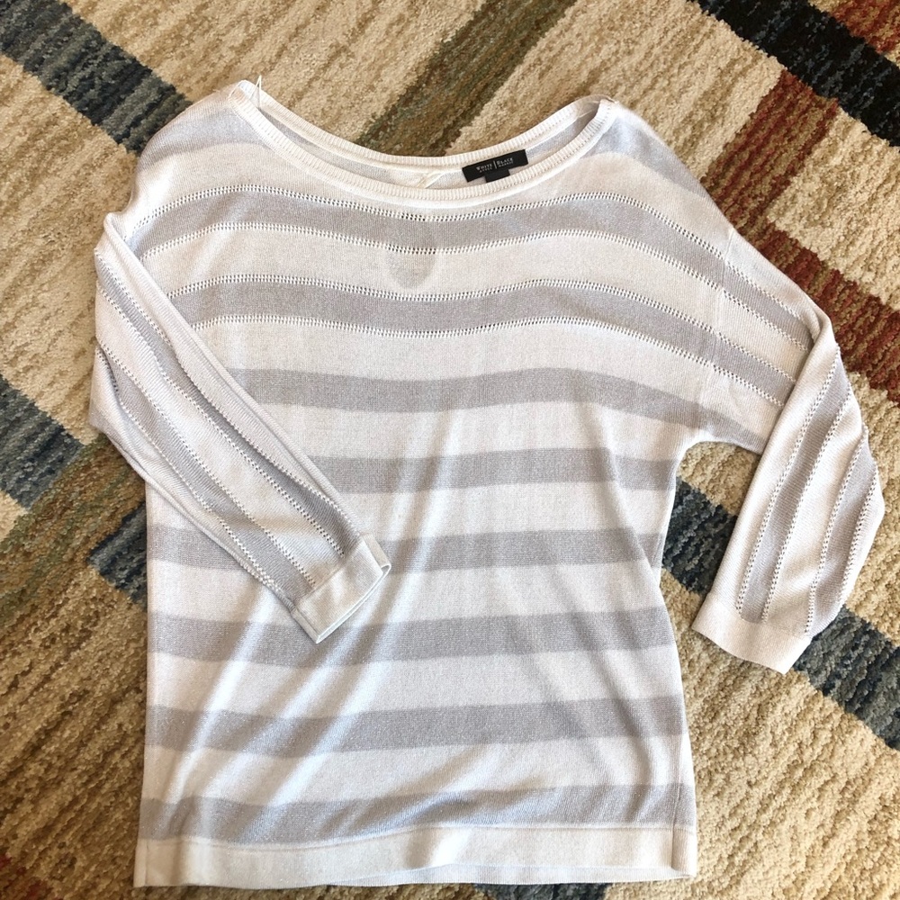 WHBM Silver Top/Sweater